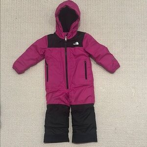 The North Face Pink and Black Snowsuit